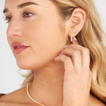 Lyra Moissanite Mini Hoops