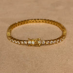 moissanite tennis bracelet gold