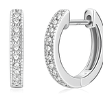 Lustre Moissanite Huggie Hoop Earrings