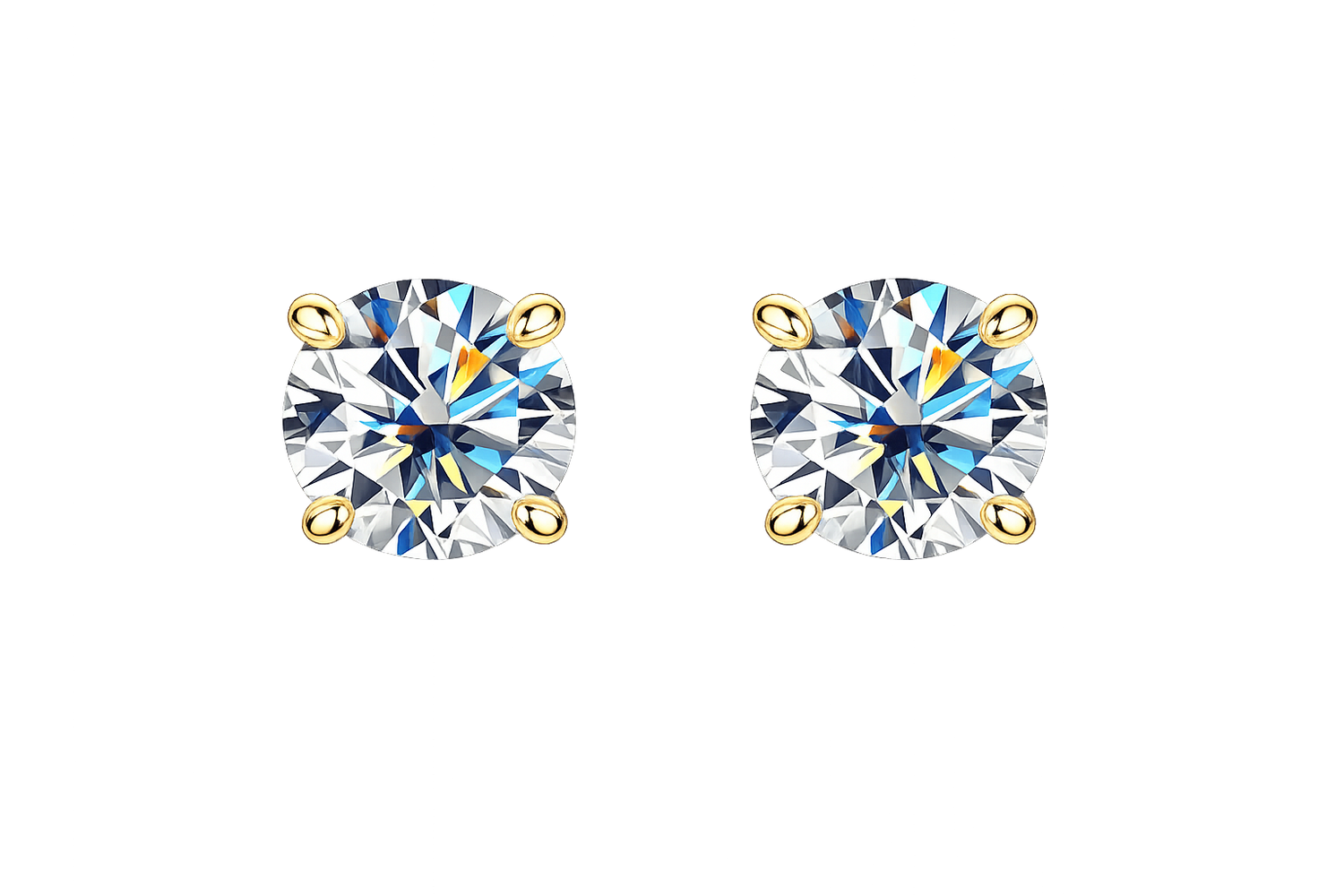 Luna Mini Moissanite Stud Earrings
