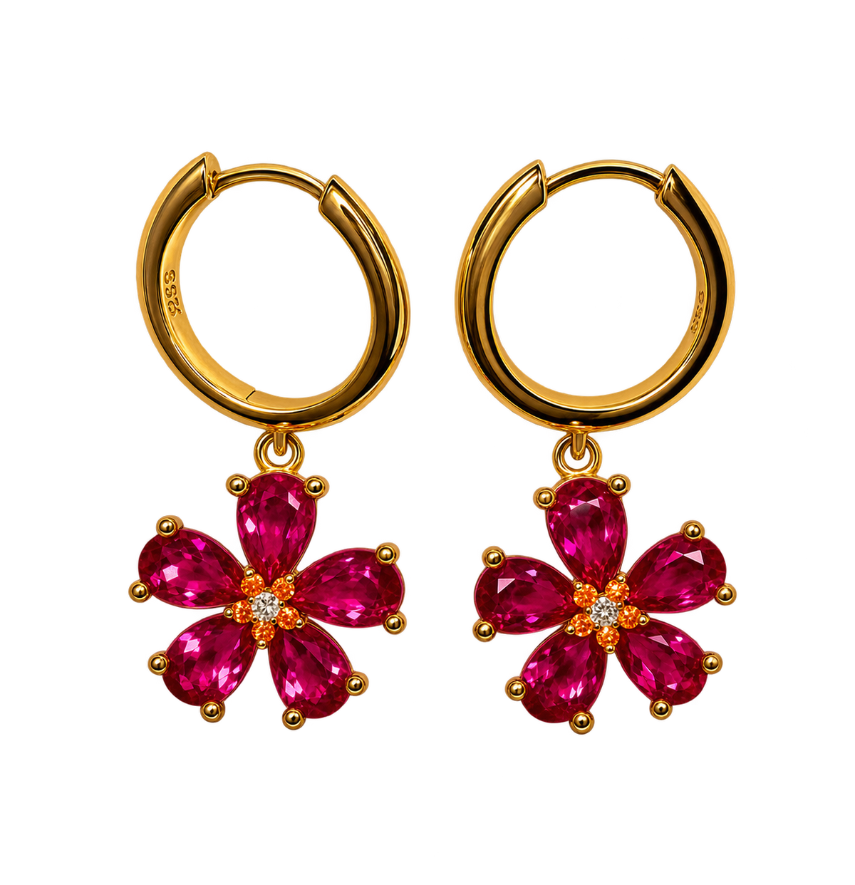 Lei Aloha Lab Ruby Earrings | Sunset Pink