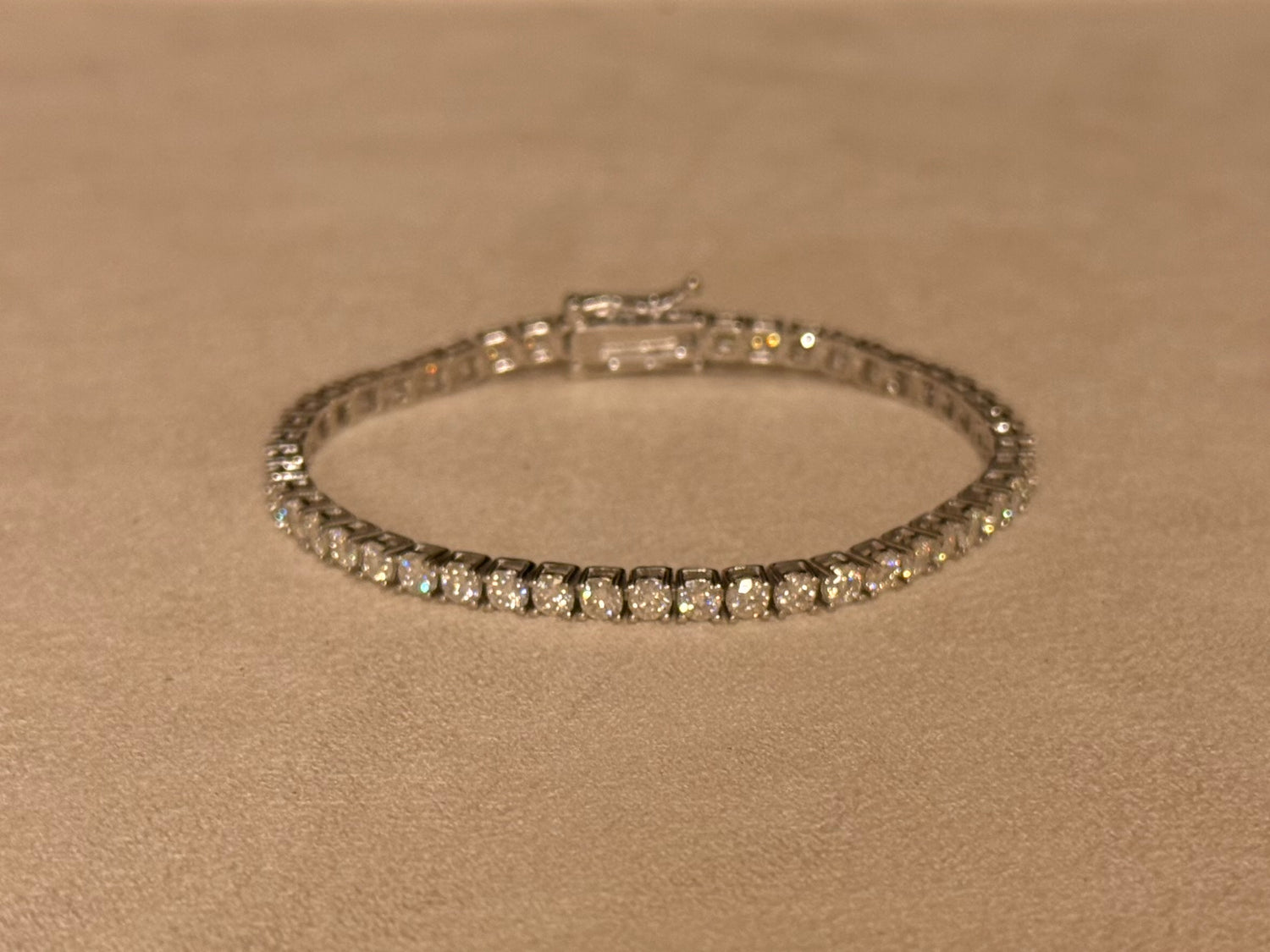 The Lyra Moissanite Tennis Bracelet in Silver