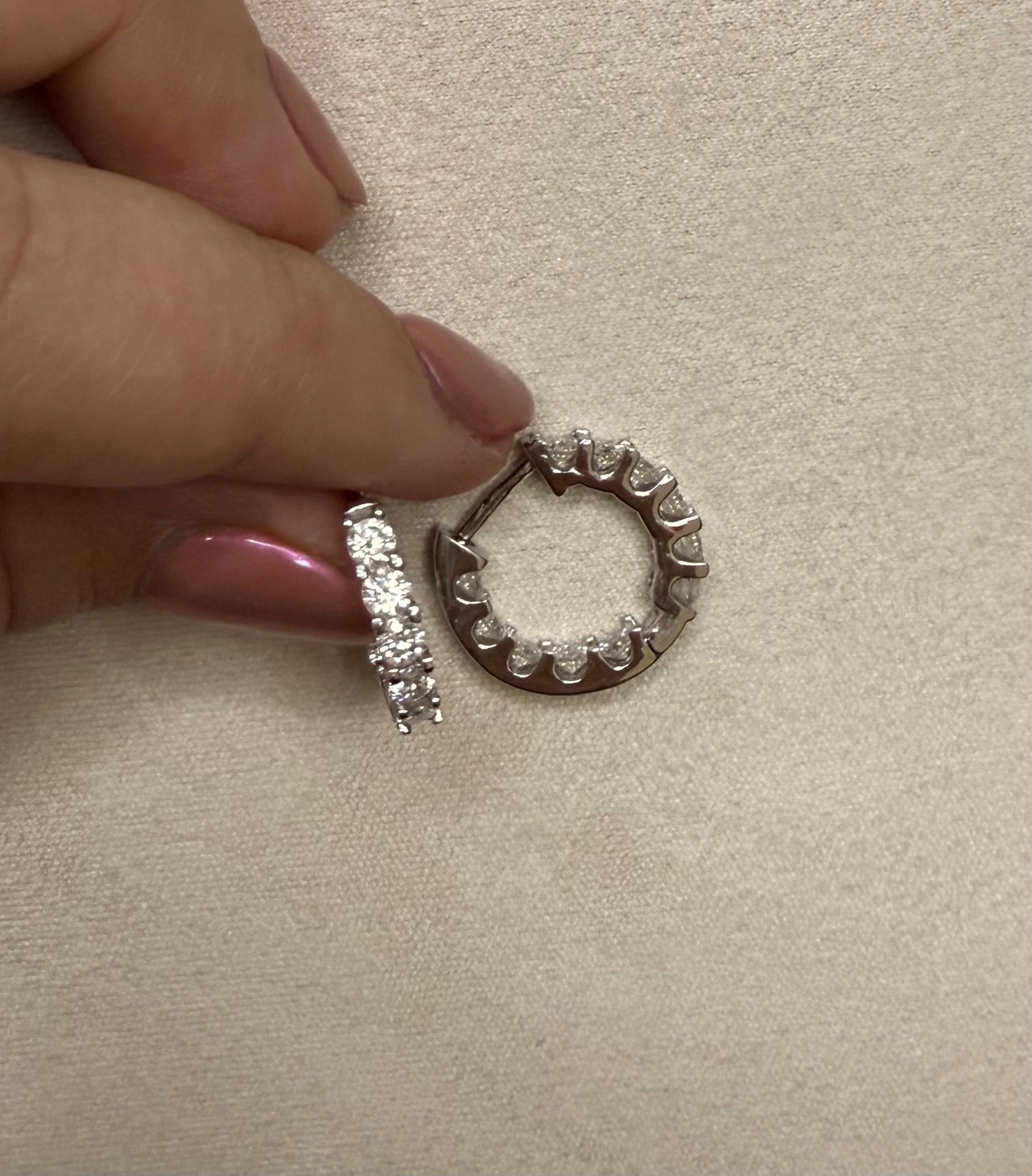 The Lyra Moissanite Mini Hoops