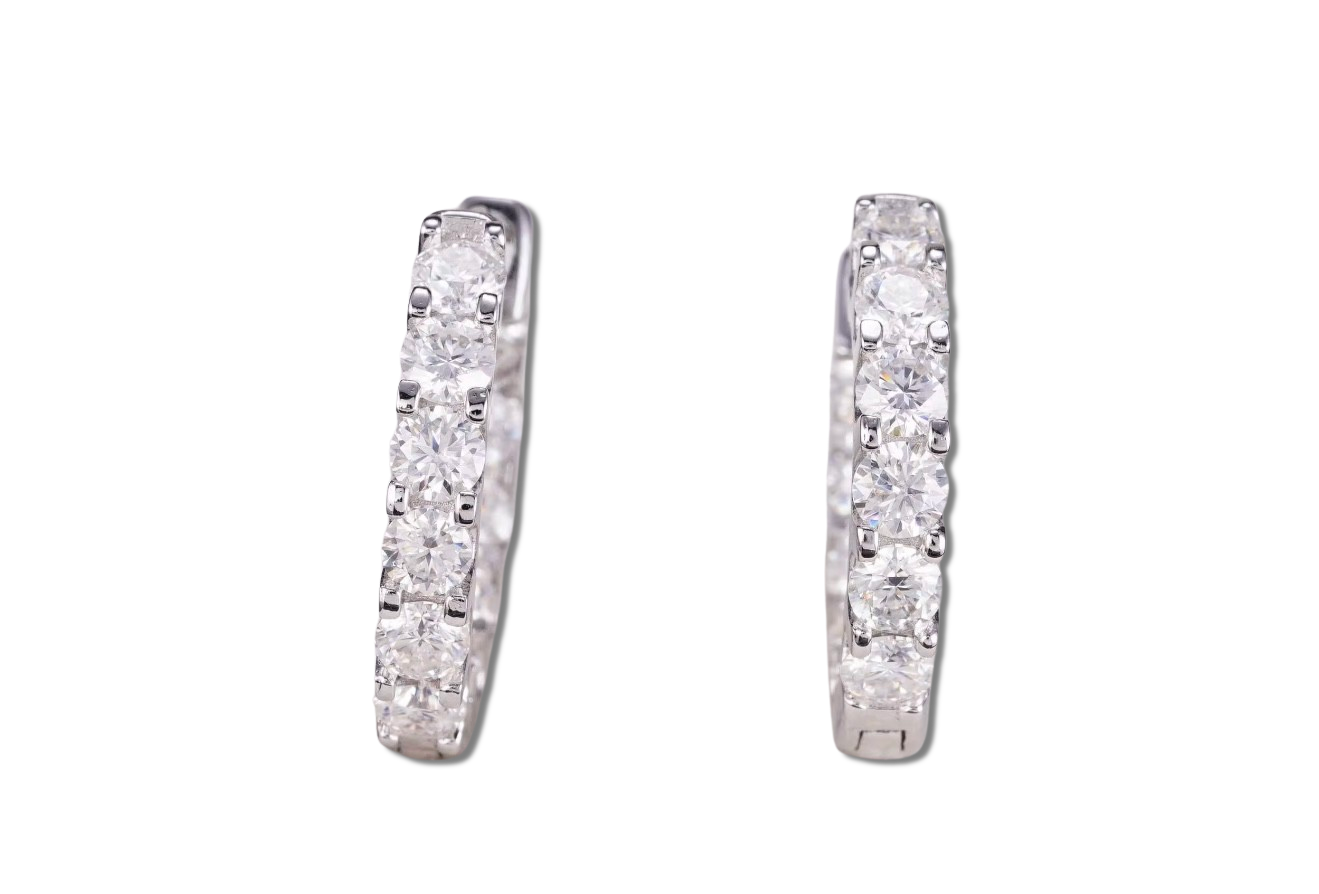 silver-moissanite-hoop-earrings