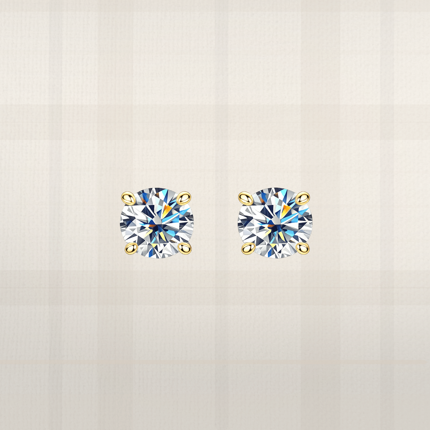 Luna Mini Moissanite Stud Earrings