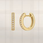 mini moissanite hoop yellow gold plated brass