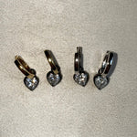 two pair of moissanite earrings